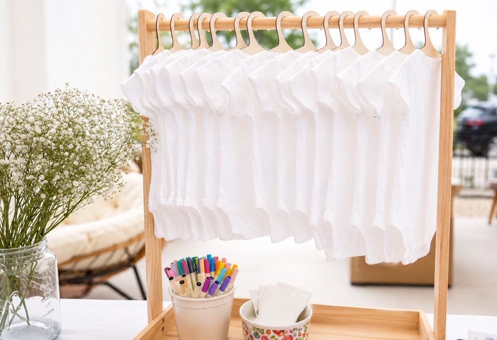 Wooden onesie decorating studio